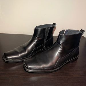 Men’s Calvin Klein Calf Black Leather Boots